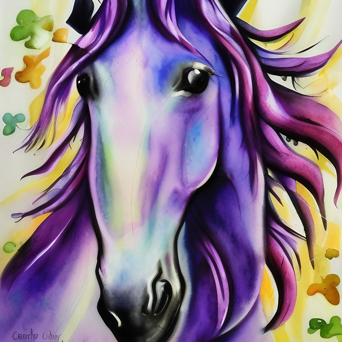 A Magical Purple Horse Named Clover