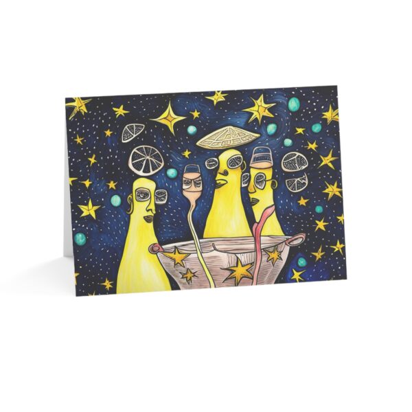 Greeting Card: When life gives you lemons, trade them for starlight and make cosmic lemonade!