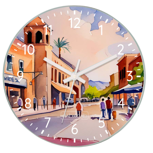 Mesa, Arizona 8-inch Glass Clock #12