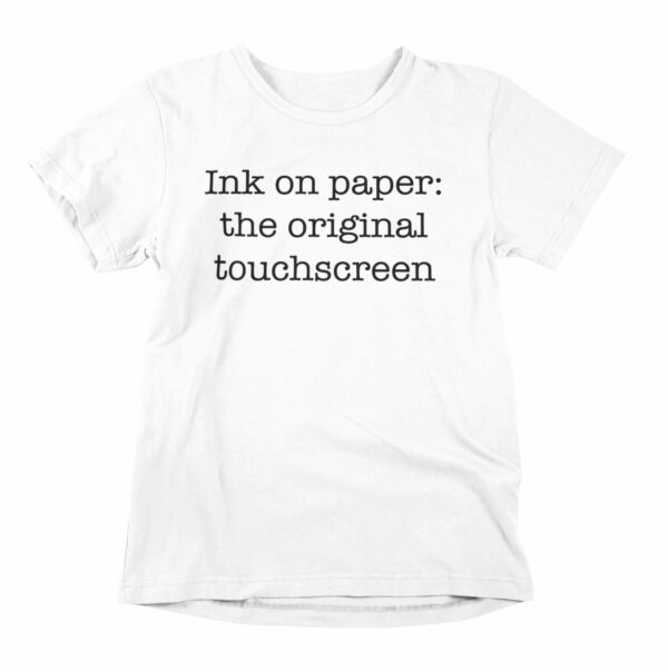 Ink on paper: the original touchscreen T-Shirt