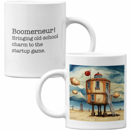 11 oz. Mug: Boomerneur! Bringing old-school charm to the startup game.